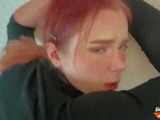 Man Facefuck&comma; Rough Pussy Fuck of Obedient Redhead and Cum on Tits