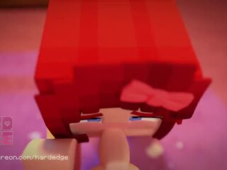Minecraft x calificación película scarlett mamada animación (by hardedges)