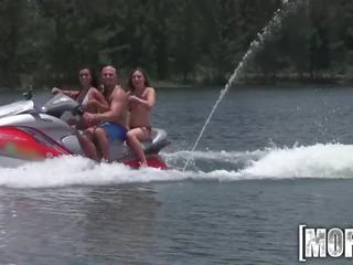 Mofos - outstanding threesome on the seadoo
