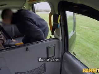 Imitacja taxi bursztyn jayne pieprzony przez the suspected syn z john