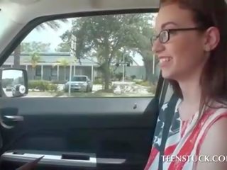 Teen honey and her first car adult movie experience