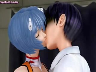 Charming animated schoolgirl gets her pussy licked