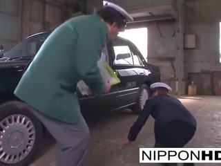 Glamour japonez șofer dă ei sef o muie