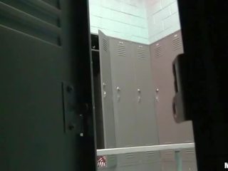 Booby gf nicole fucked in locker room