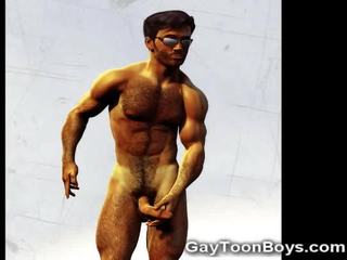 3D Gay Muscle Boys!