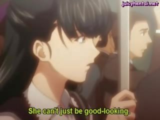 Anime lesbians tribbing and smooching
