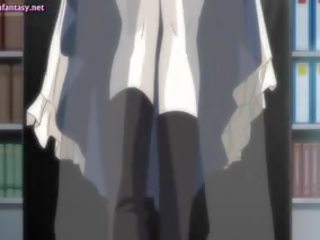 Najstnice animirano služkinja v beli nogavičke